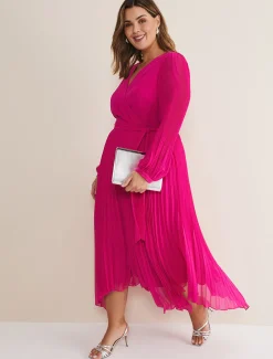 Petra Pleated Wrap Dress