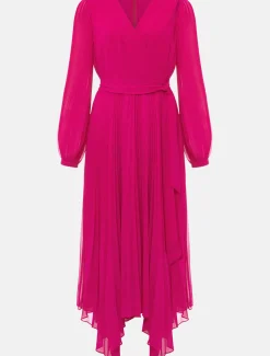 Petra Pleated Wrap Dress