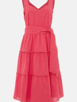 Peyton Cotton Dobby Midi Dress