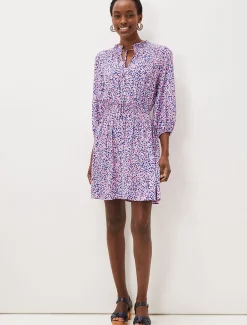 Phillipa Almond Print Short Dress