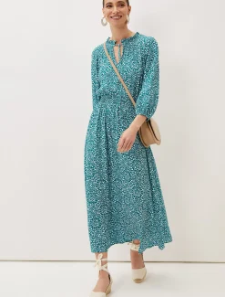 Phillipa Tile Print Midaxi Dress