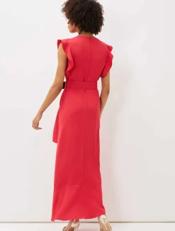 Phoebe Frill Belted Maxi Dress
