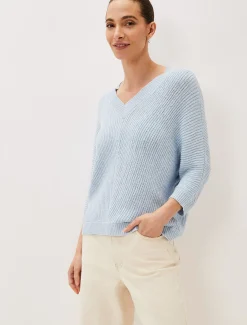 Pia V-Neck Ribbed Jumper