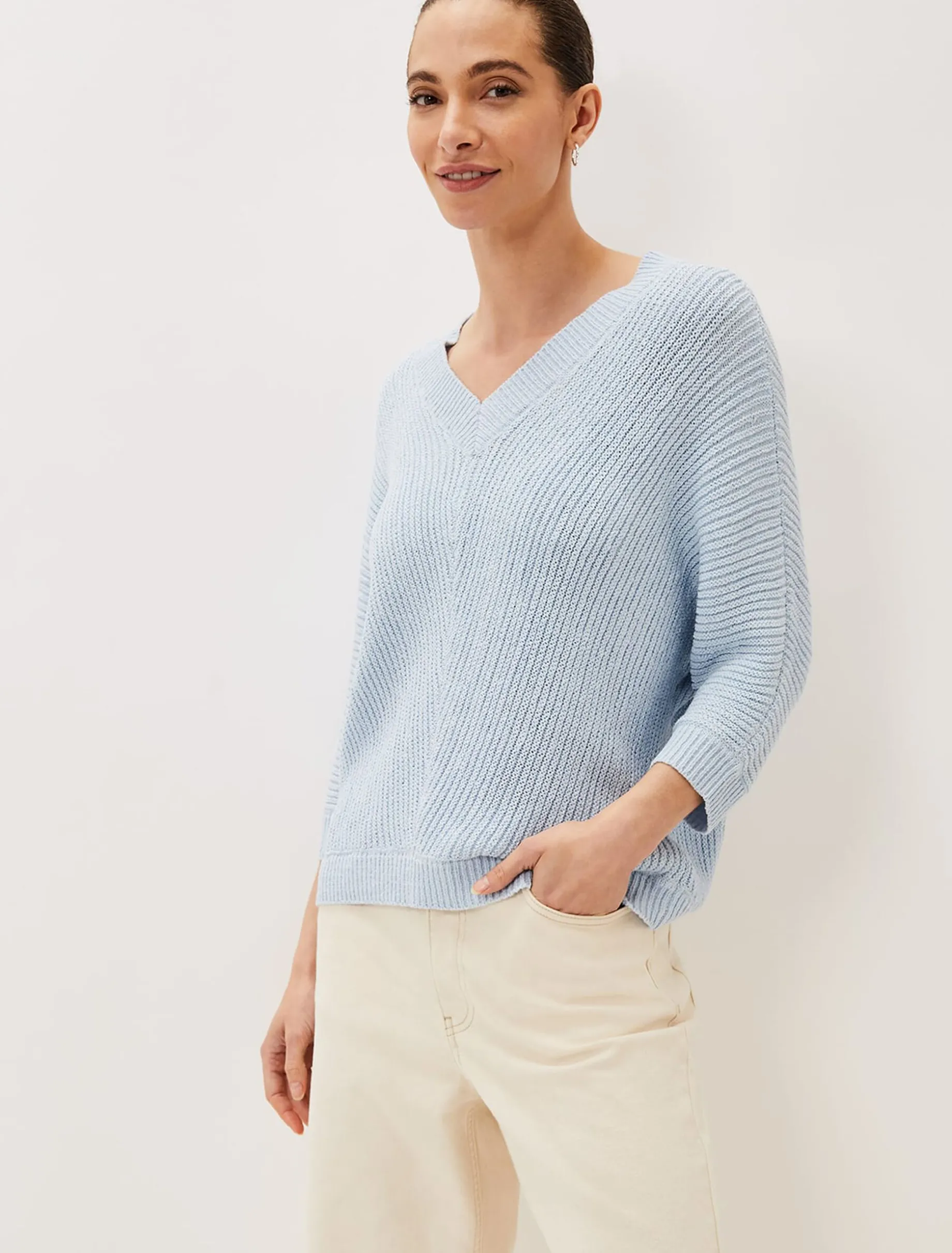 Pia V-Neck Ribbed Jumper