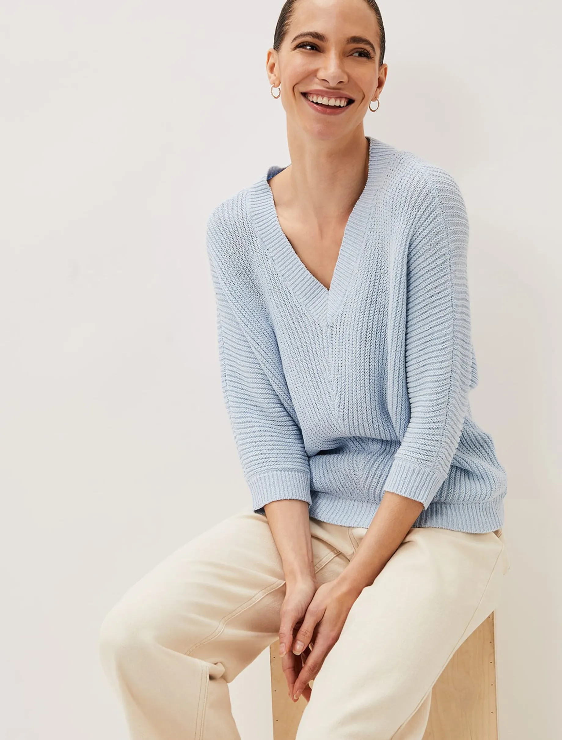 Pia V-Neck Ribbed Jumper