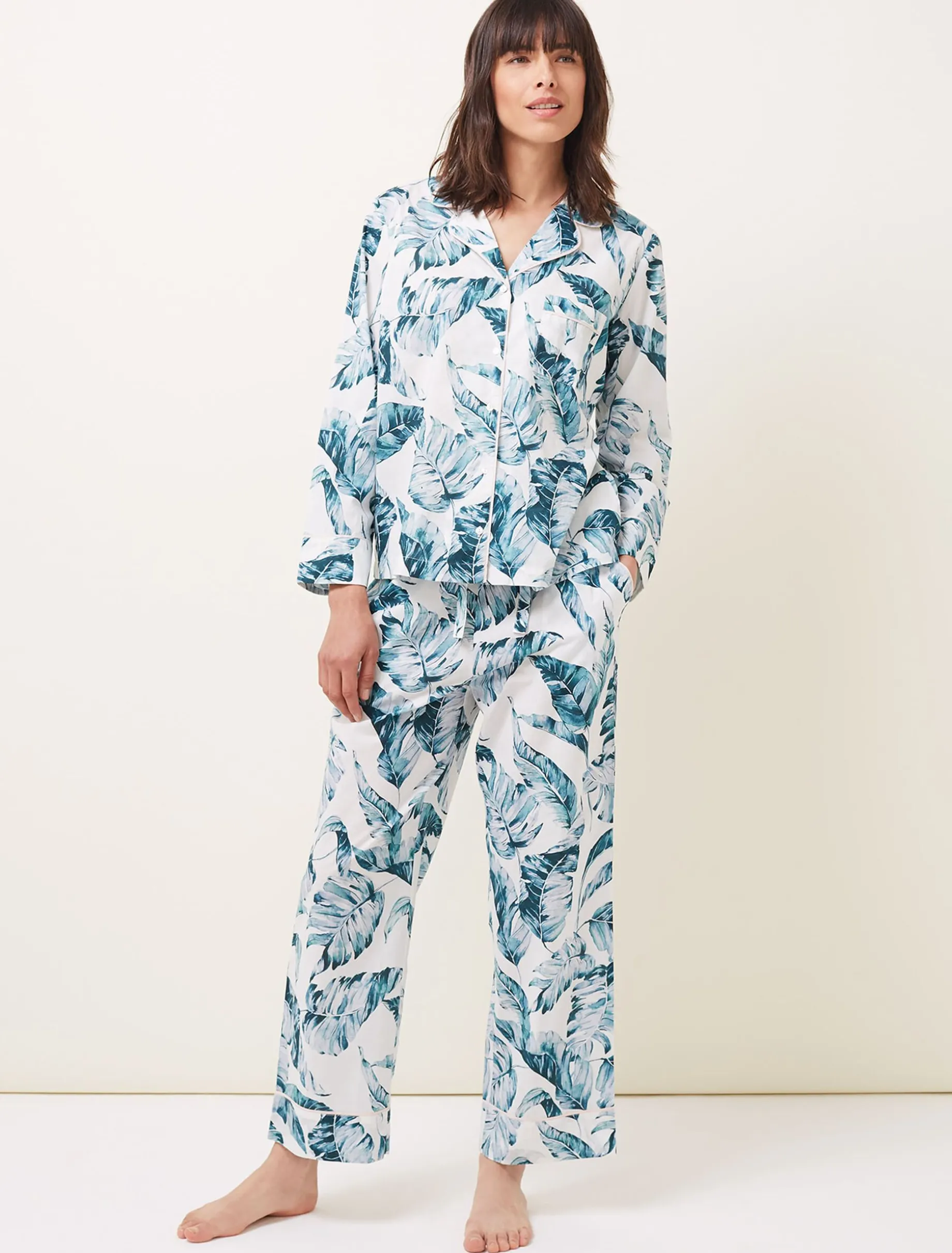 Piera Palm Print Pyjama Set