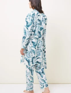 Piera Palm Print Robe