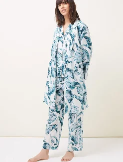 Piera Palm Print Robe