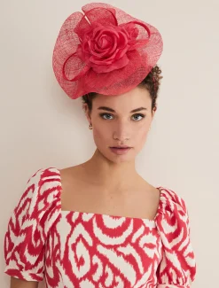 Pink Flower Pillbox Fascinator