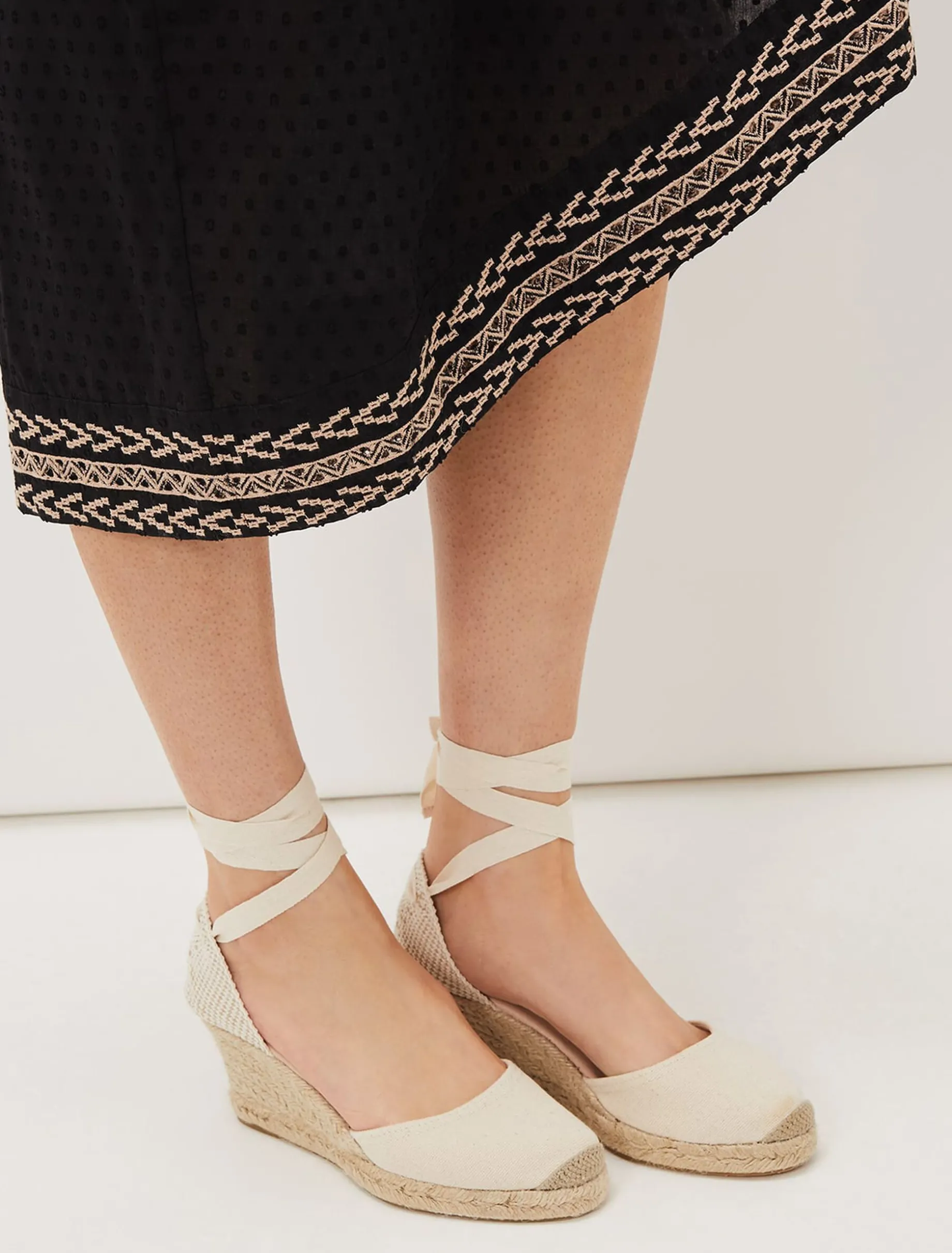 Plain Tie Strap Espadrille