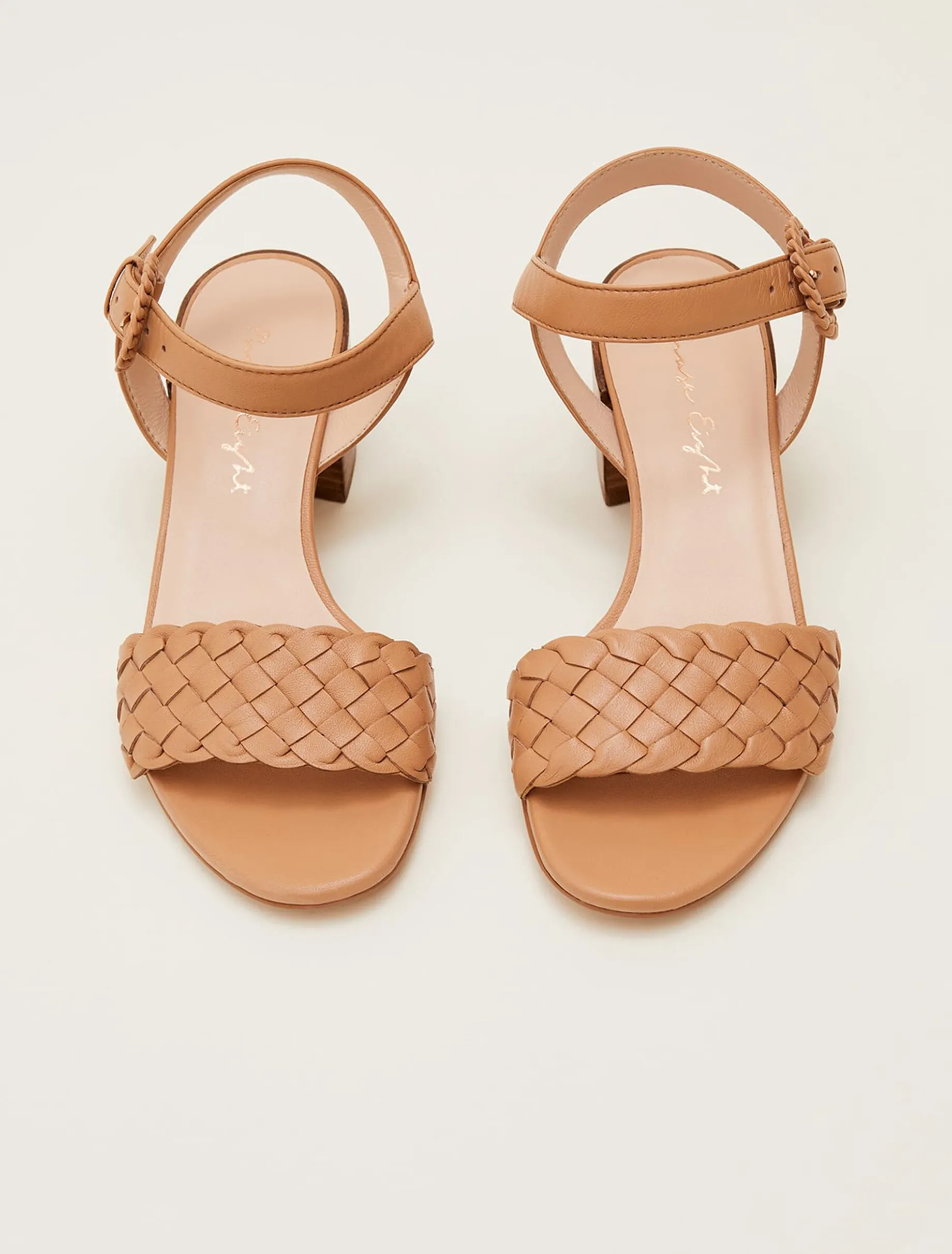 Plaited Leather Heel Sandal