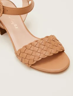 Plaited Leather Heel Sandal