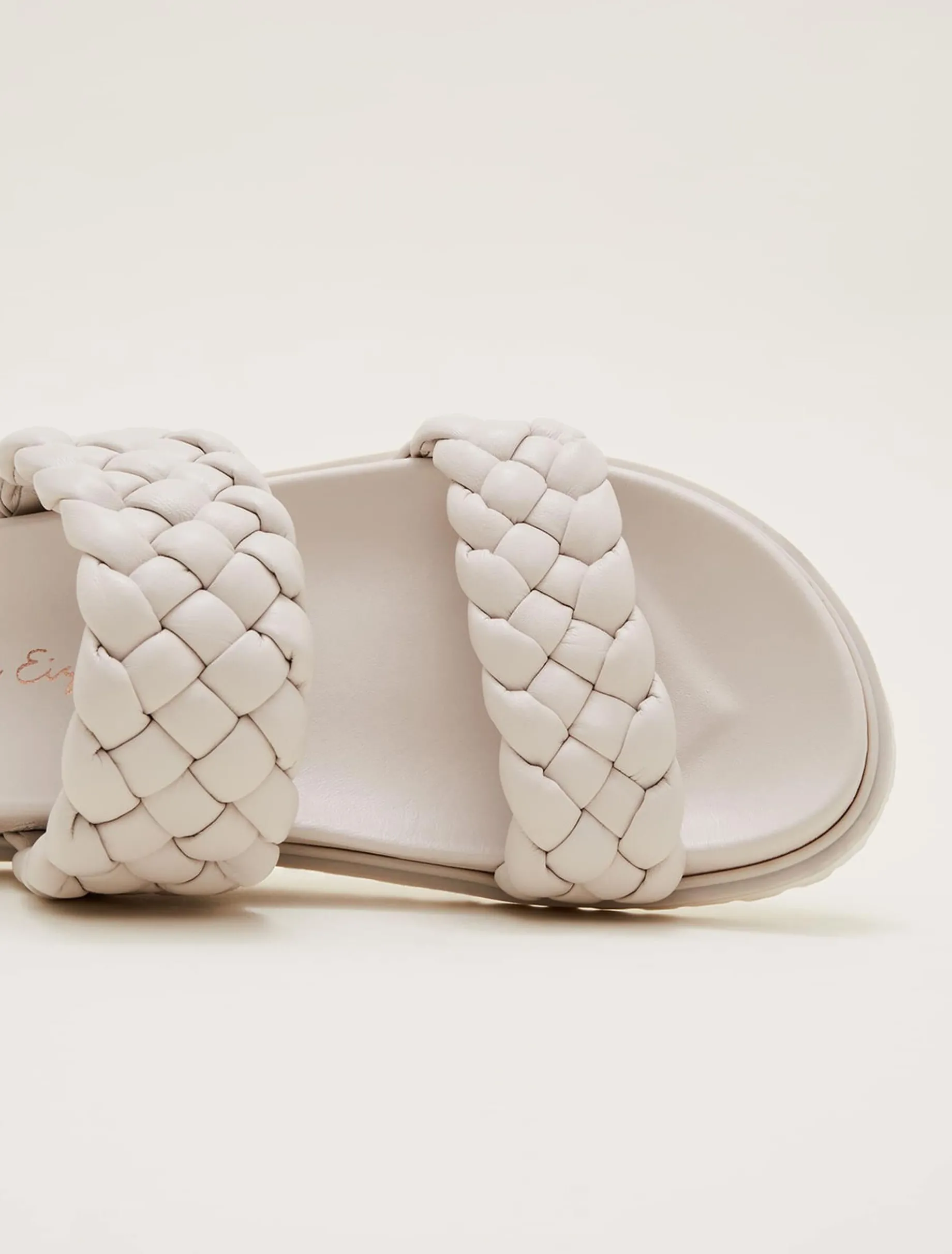 Plaited Leather Slider