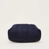 Pleat Frame Satin Clutch Bag