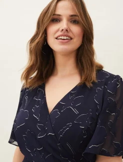 Polly Foil Jacquard Dress