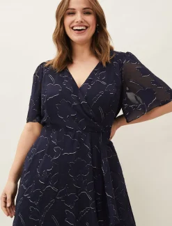 Polly Foil Jacquard Dress