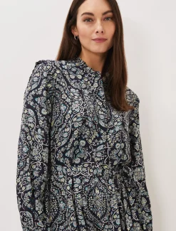 Polly Paisley Print Midi Dress