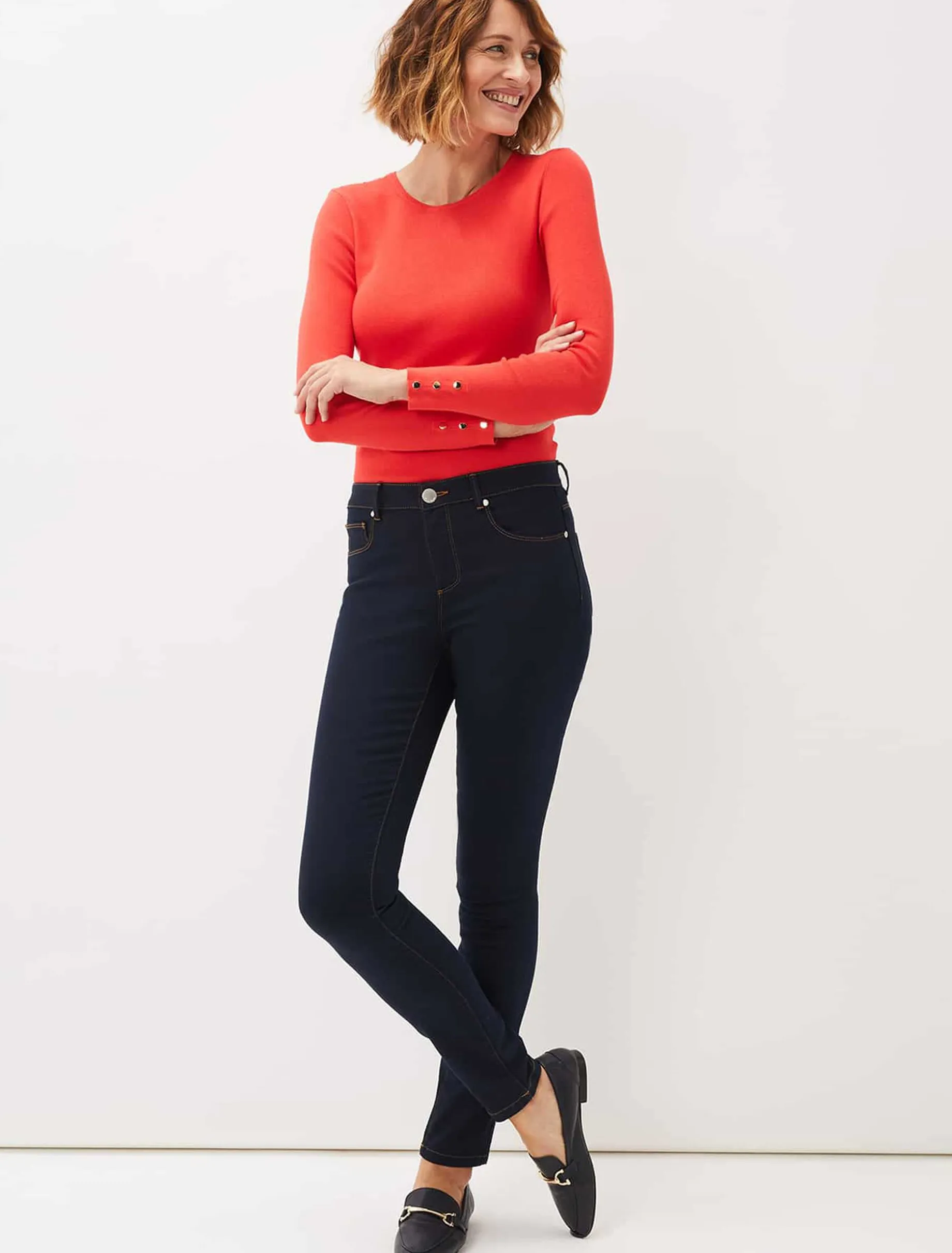 Poppia Button Detail Knit Jumper