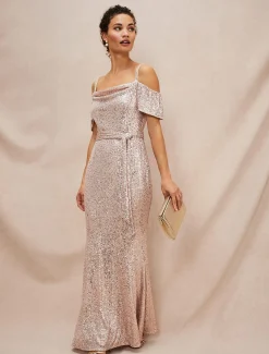 Poppy Off The Shoulder Sequin Dress