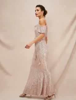 Poppy Off The Shoulder Sequin Dress