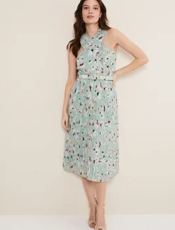 Portia Print Pleated Dress