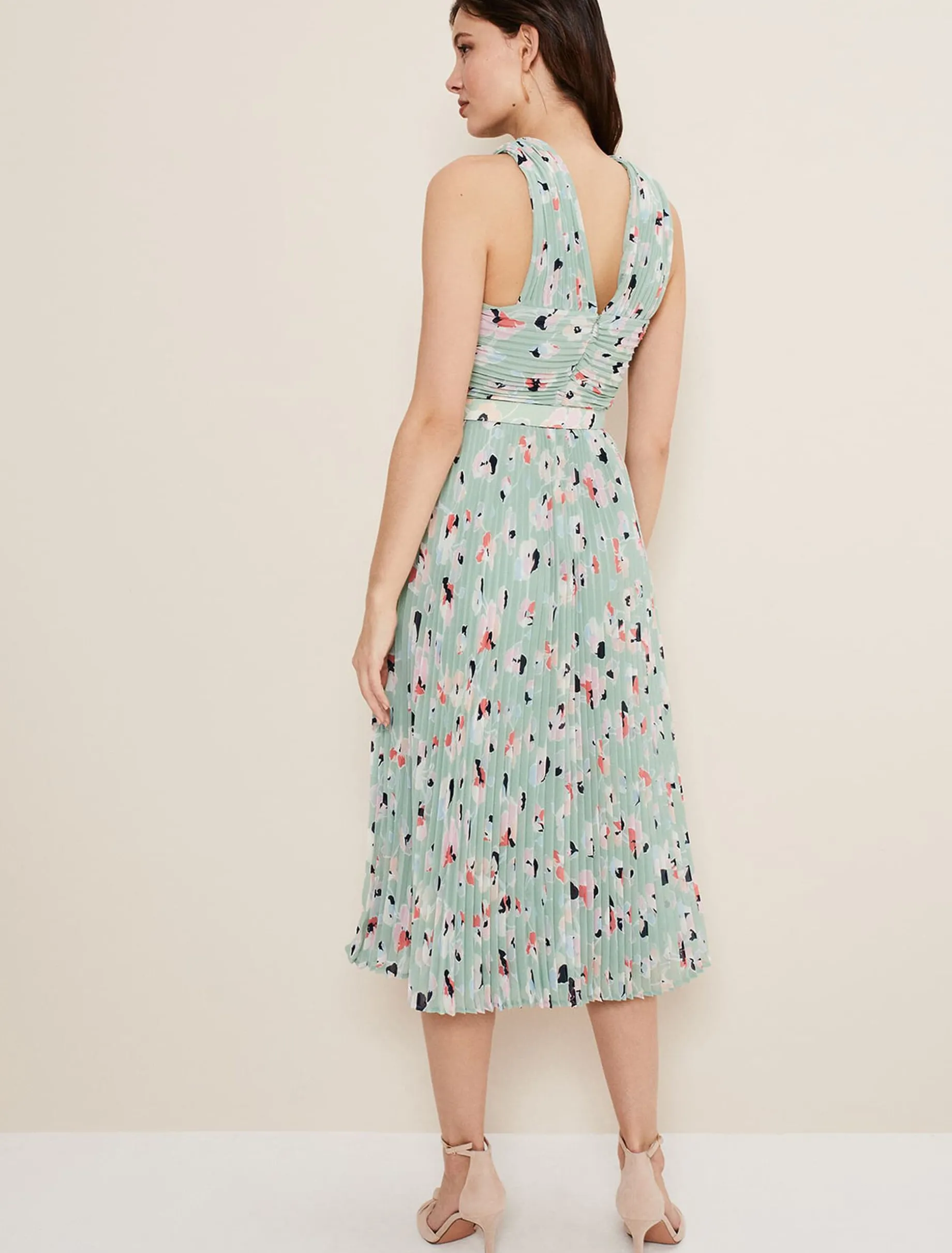 Portia Print Pleated Dress