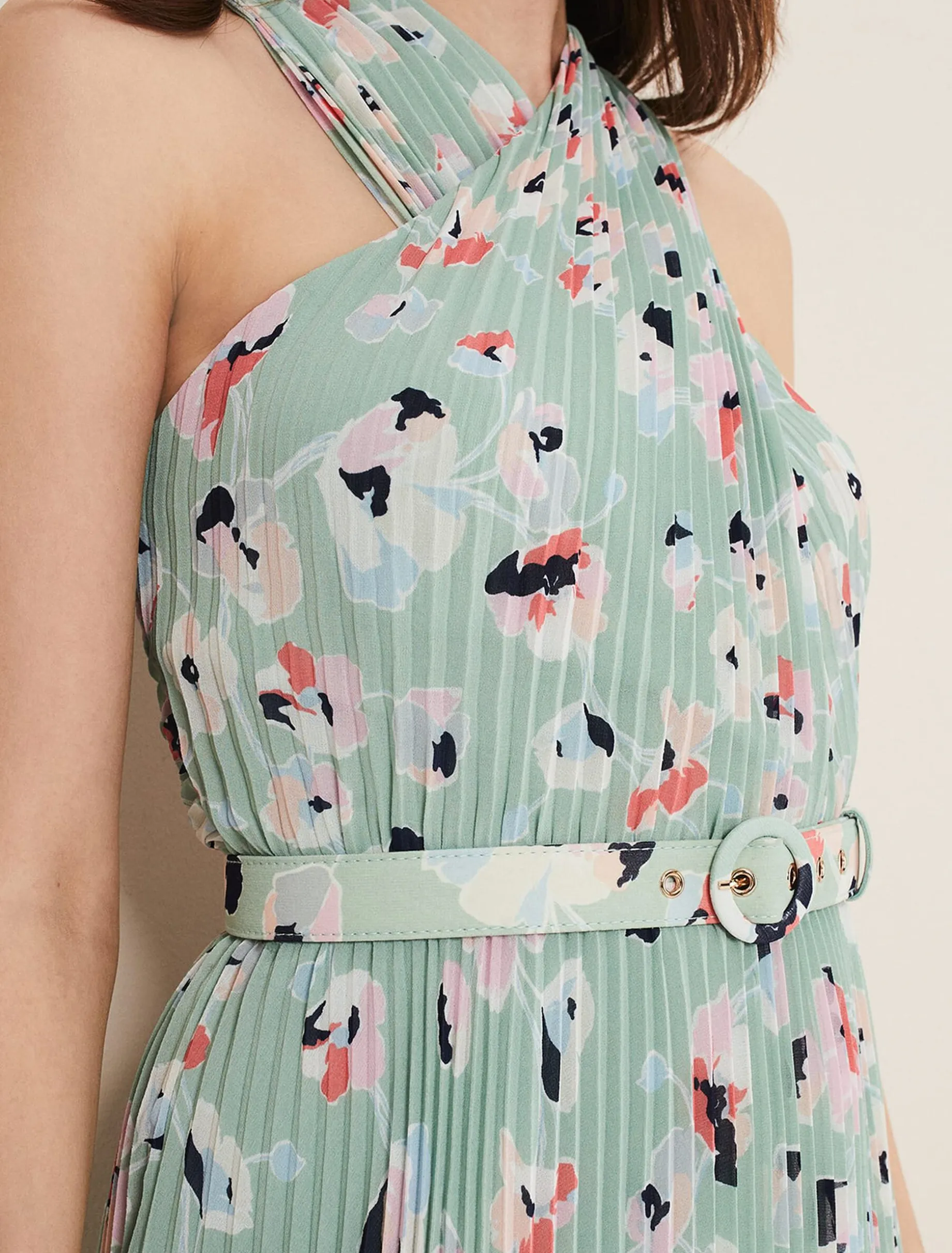 Portia Print Pleated Dress