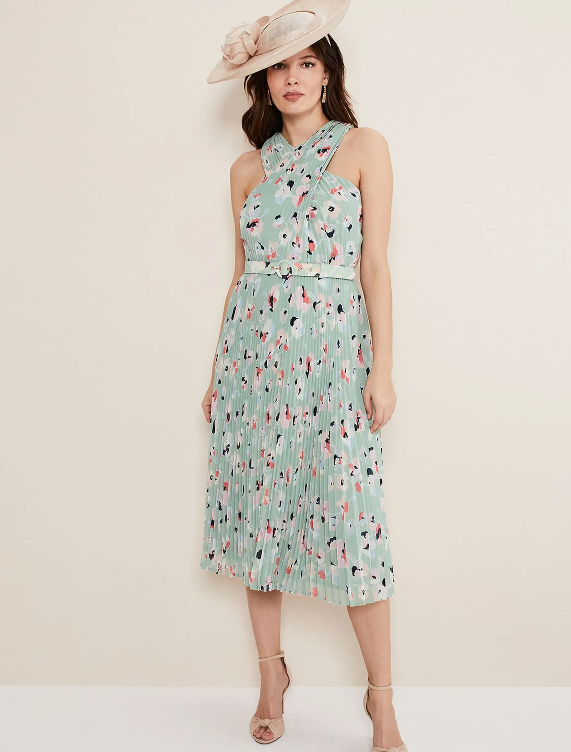 Portia Print Pleated Dress