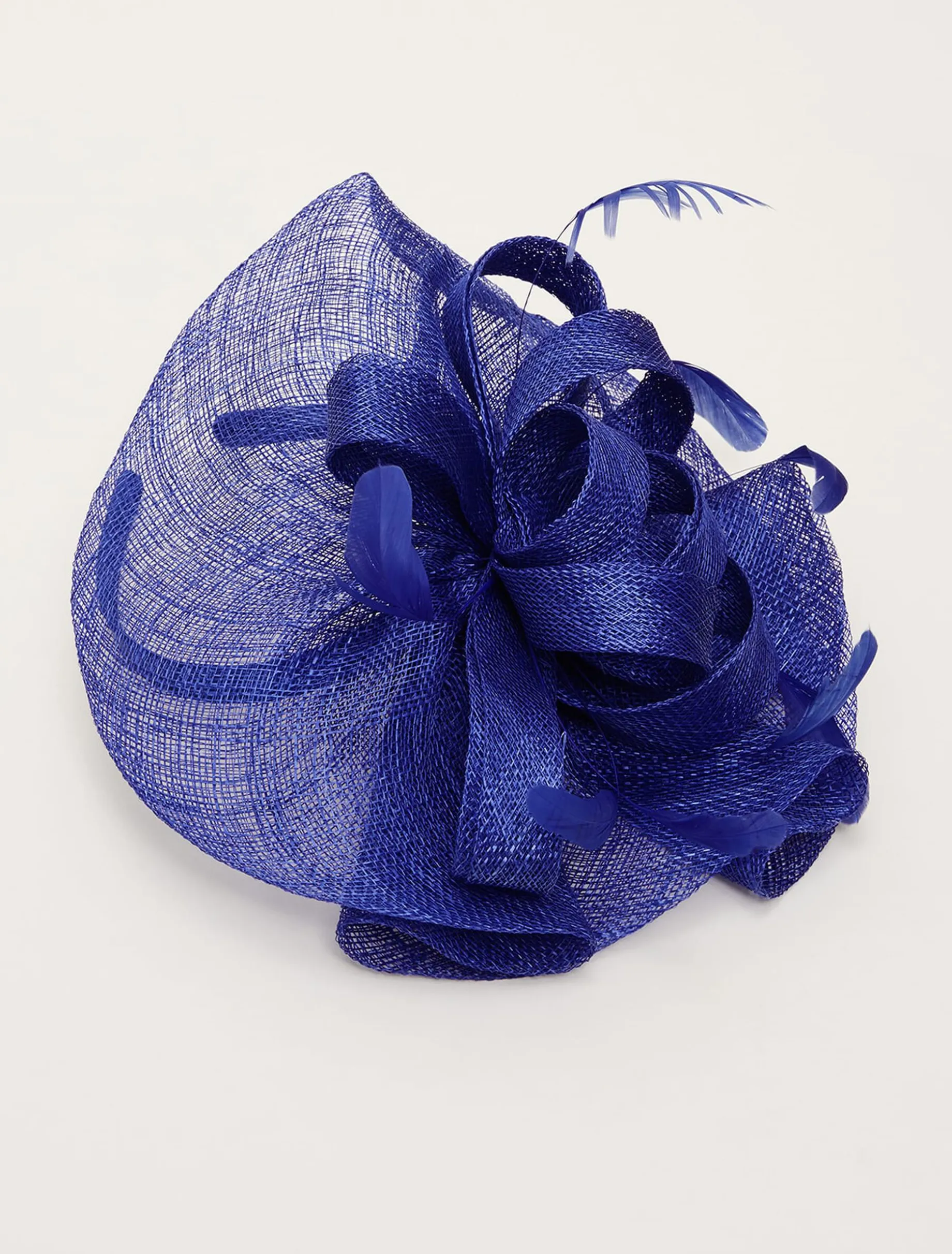 Purple Bow And Feather Fascinator