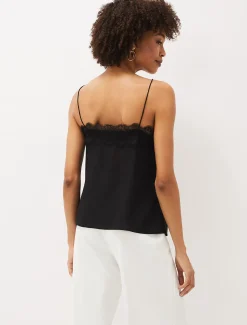 Rachael Lace Trim Silk Camisole