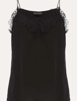 Rachael Lace Trim Silk Camisole