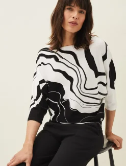 Rally Swirl Print Knit Jumper