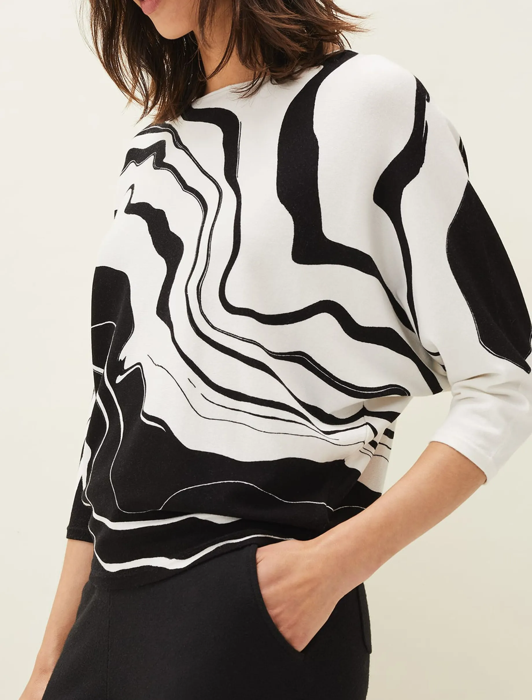 Rally Swirl Print Knit Jumper