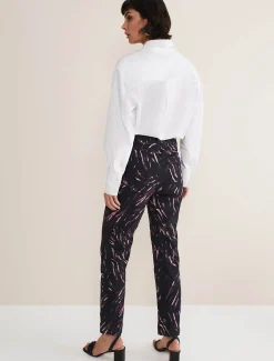 Ramona Zebra Print Straight Leg Jeans