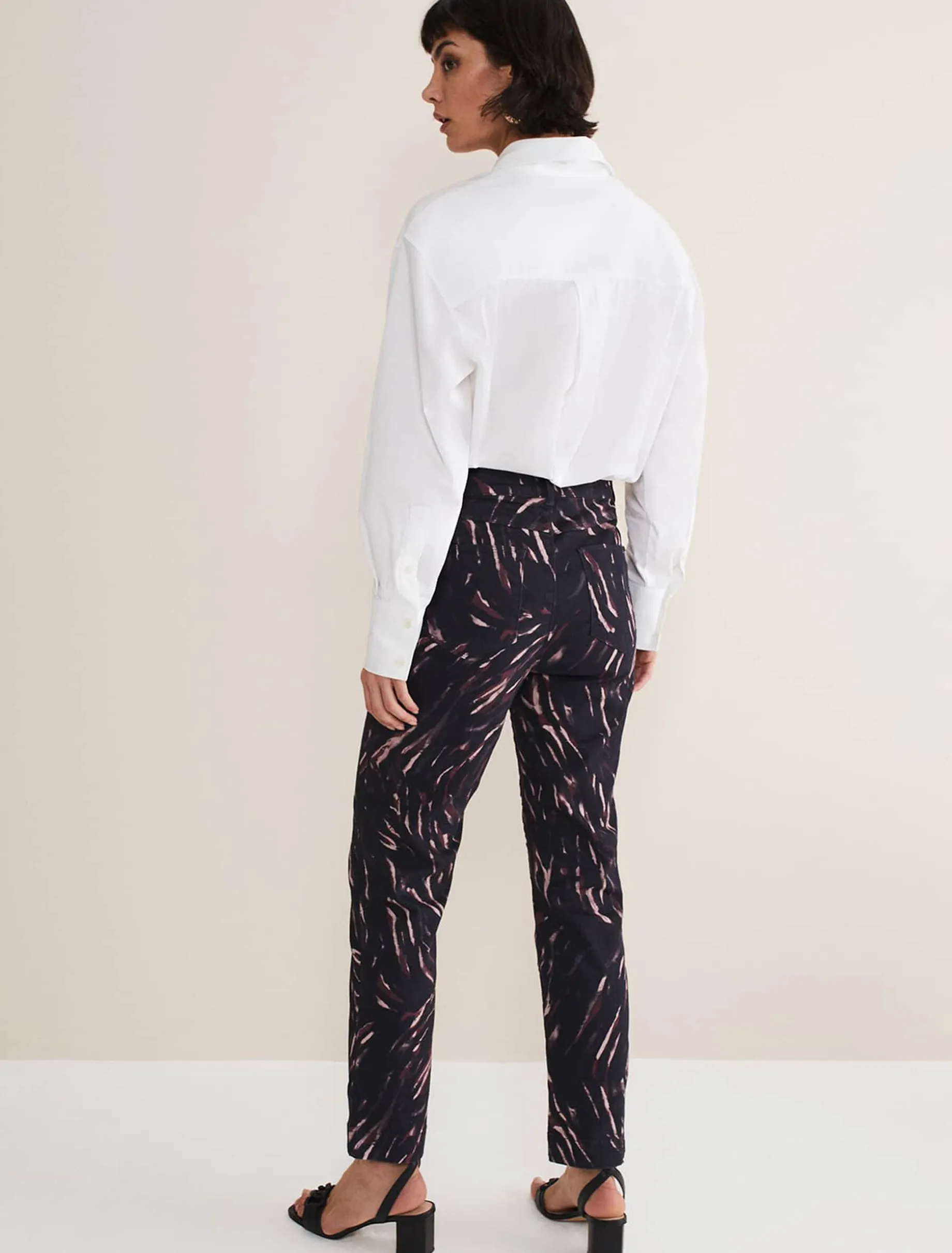 Ramona Zebra Print Straight Leg Jeans