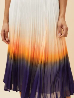 Raya Pleated Dip Dye Skirt