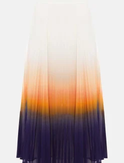 Raya Pleated Dip Dye Skirt
