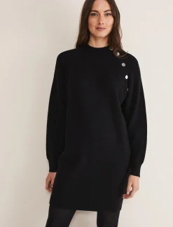 Reeva Cosy Button Detail Dress