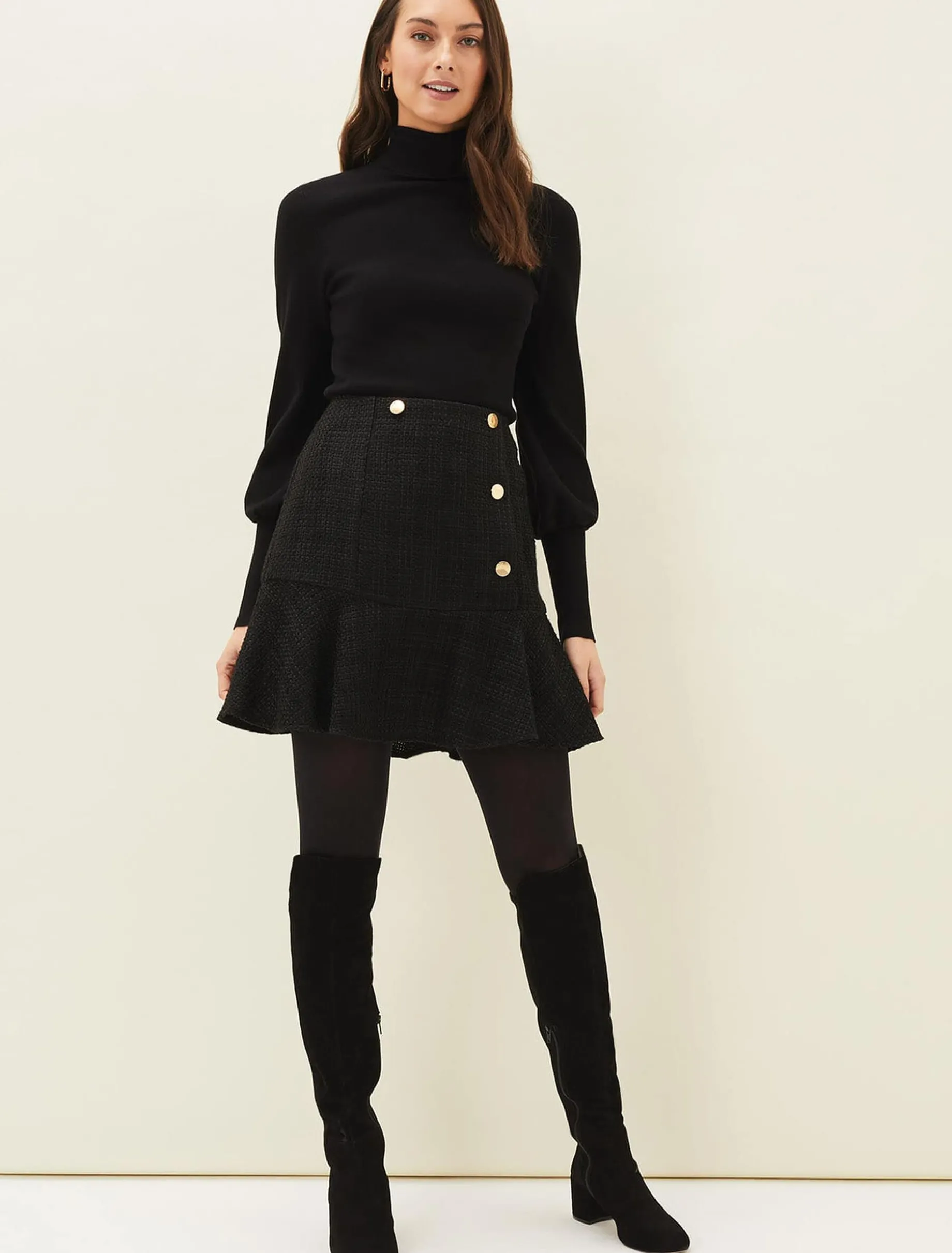 Ren Tweed Mini Skirt