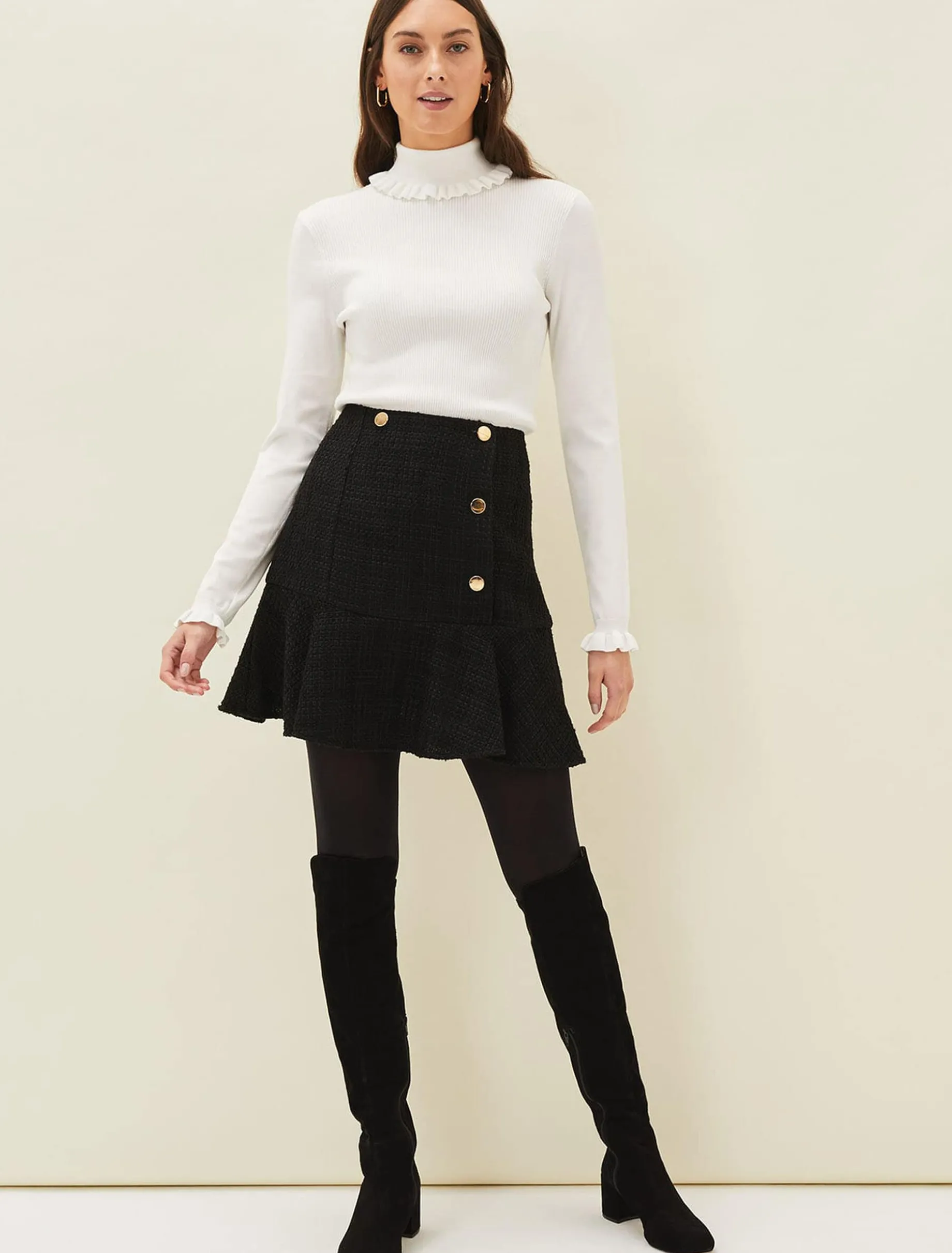 Ren Tweed Mini Skirt