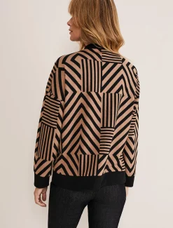 Renatta Patched Geo Jacquard Top