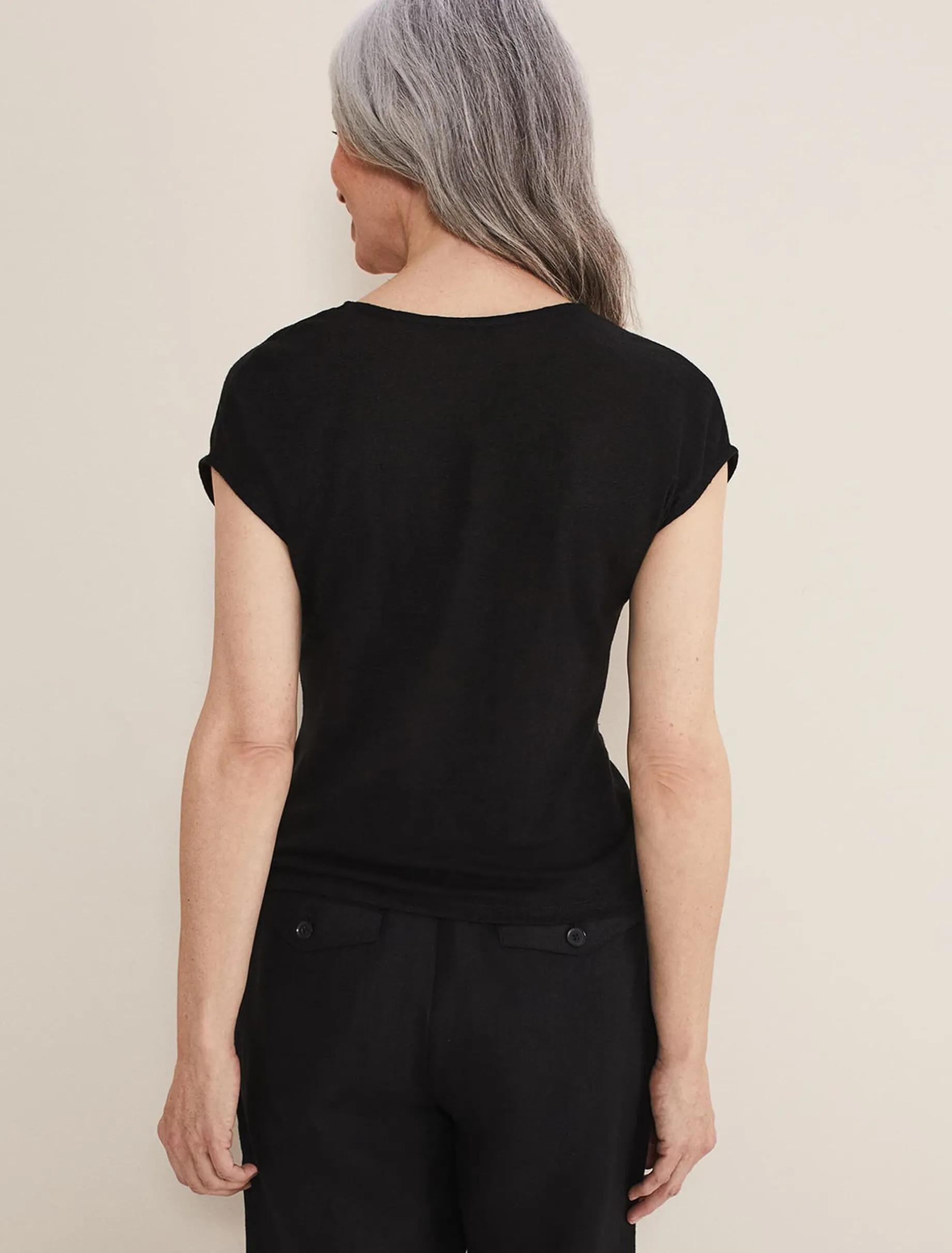 Reyna Linen Tie Front Top