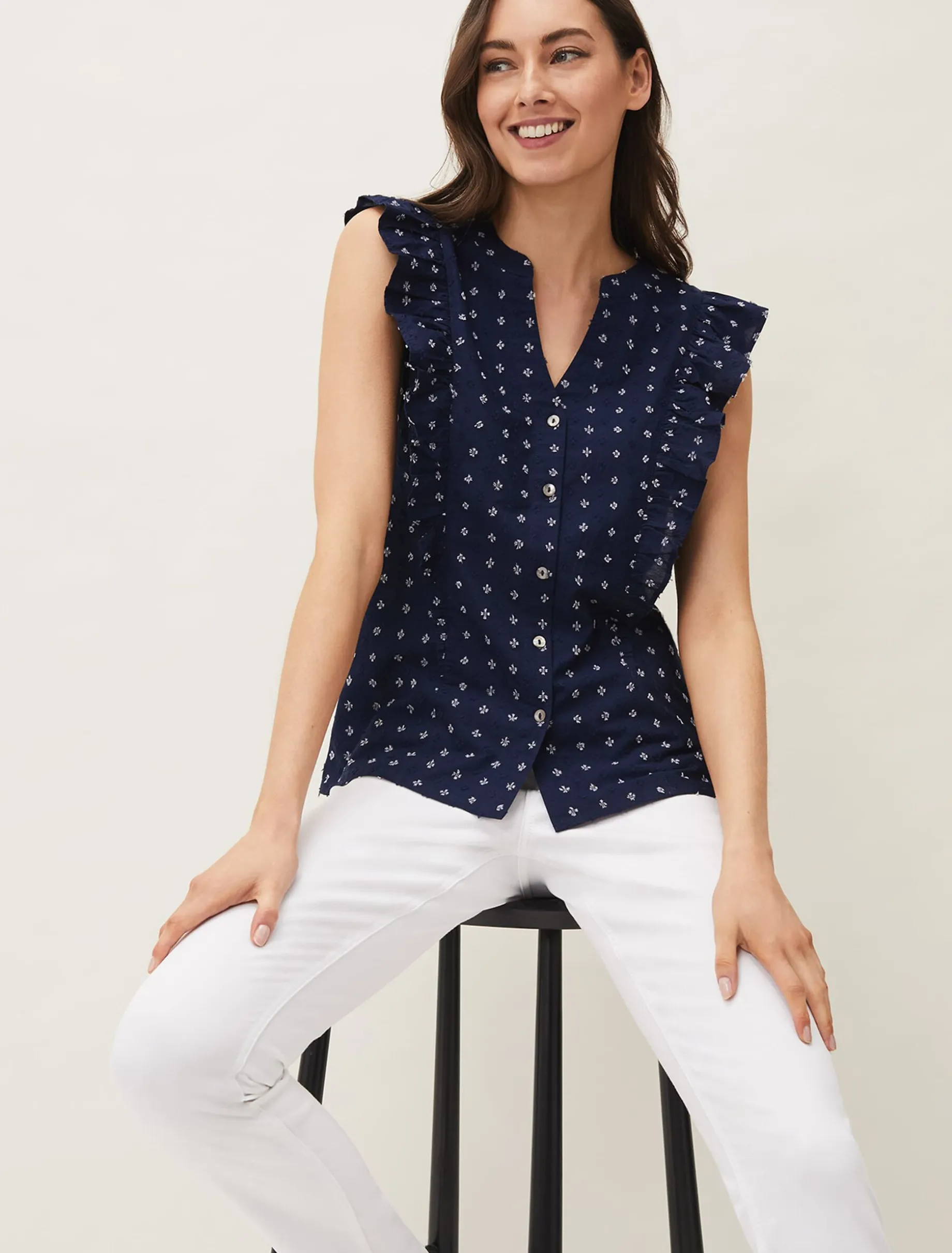 Rhea Ditsy Print Blouse