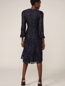Rhona Floral Flocked Dress