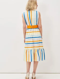 Riley Cotton Striped Midi Dress