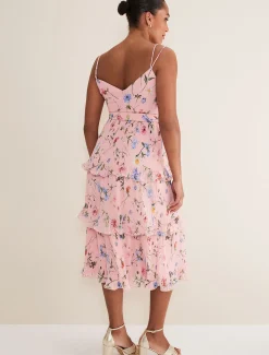 River Floral Tiered Midi Dress