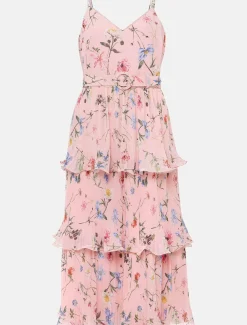 River Floral Tiered Midi Dress