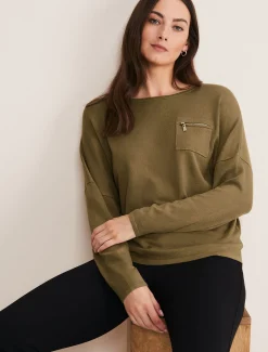 Rose Pocket Trim Knit