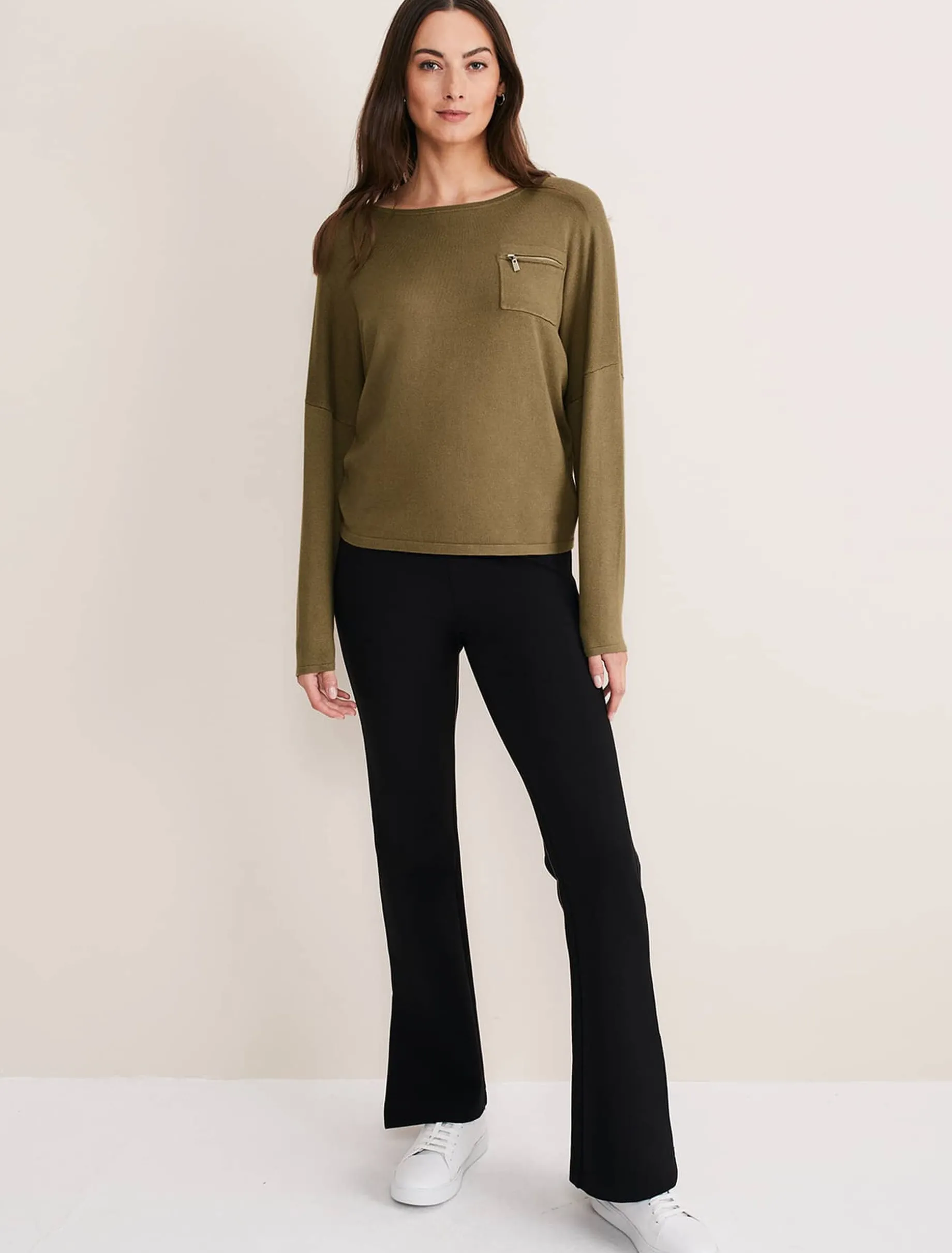 Rose Pocket Trim Knit