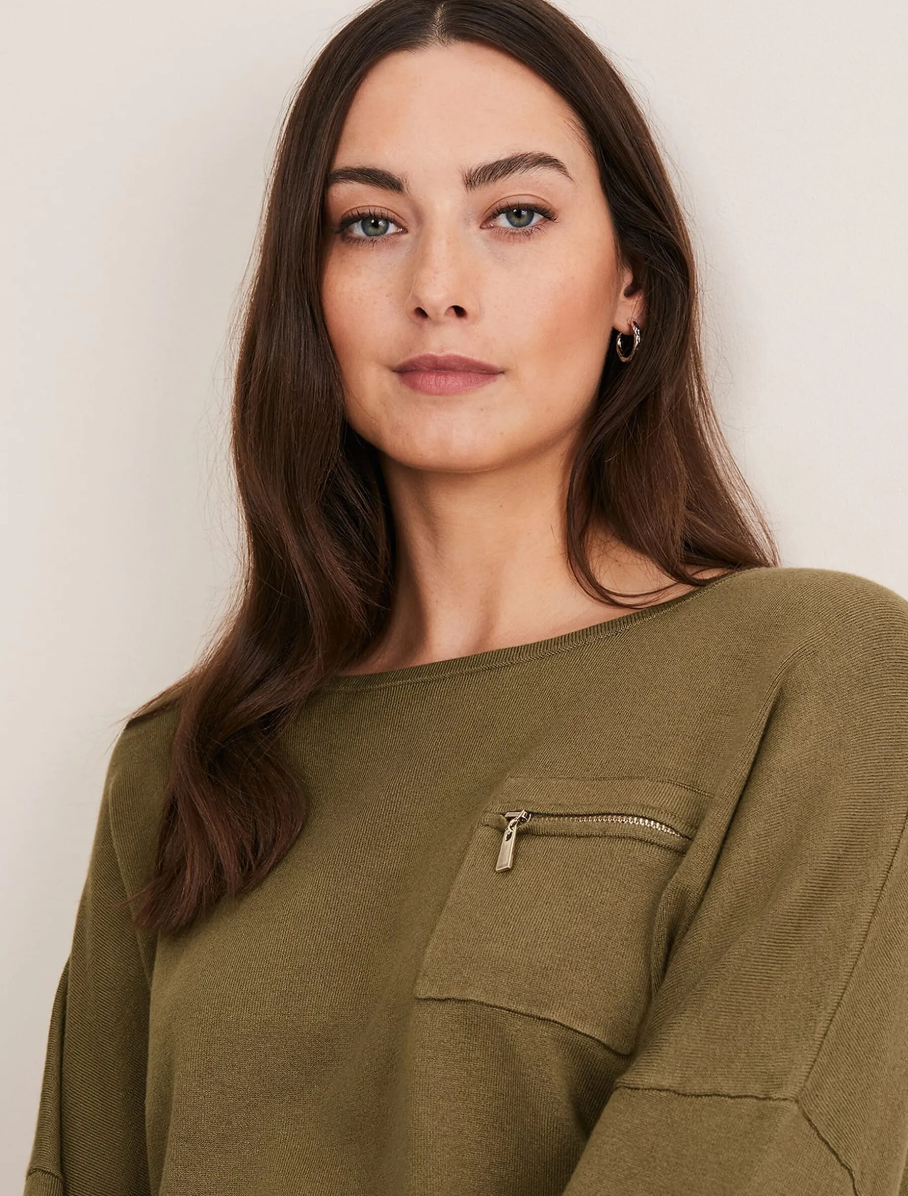 Rose Pocket Trim Knit